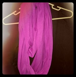 Purple infinity scarf